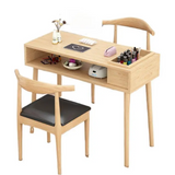 Elegance in Wood: Premium Japanese Manicure Table & Chair Set for Stylish Salons