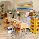Elegance in Wood: Premium Japanese Manicure Table & Chair Set for Stylish Salons