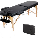 NaturEase: Adjustable Wooden Spa Massage Bed – Portable & Foldable Comfort