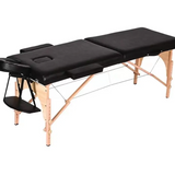 NaturEase: Adjustable Wooden Spa Massage Bed – Portable & Foldable Comfort