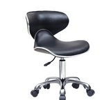 VintageFlex Adjustable Salon Chair – Retro Charm in Soft PVC Leather