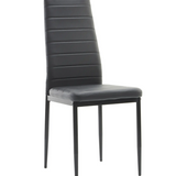 ✨ NordicGlow™ 6-Seater Glass Dining Set – PU Leather Chairs & Sleek Black Table | Modern Kitchen & Dining Elegance