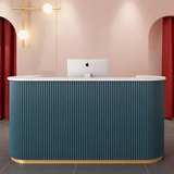 Vibrant Welcome: Customizable Beauty Salon Reception Desk in Stunning Colors