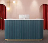 Vibrant Welcome: Customizable Beauty Salon Reception Desk in Stunning Colors