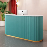 Vibrant Welcome: Customizable Beauty Salon Reception Desk in Stunning Colors