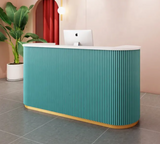 Vibrant Welcome: Customizable Beauty Salon Reception Desk in Stunning Colors