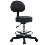 Tabouret de massage ZenMaster – Base cinq étoiles avec dossier et anneau de barre ZN54