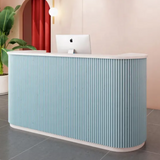 Vibrant Welcome: Customizable Beauty Salon Reception Desk in Stunning Colors