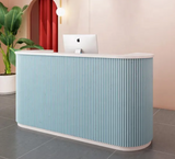 Vibrant Welcome: Customizable Beauty Salon Reception Desk in Stunning Colors