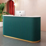 Vibrant Welcome: Customizable Beauty Salon Reception Desk in Stunning Colors