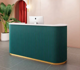 Vibrant Welcome: Customizable Beauty Salon Reception Desk in Stunning Colors