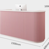 Vibrant Welcome: Customizable Beauty Salon Reception Desk in Stunning Colors