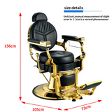 Vintage Luxe Retro Barber Chair – Classic Metal Design V11
