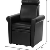 VivaLux™ Modern Pedicure Spa Chair – Sleek Reclining Footsie Bath Sofa for Nail Salons