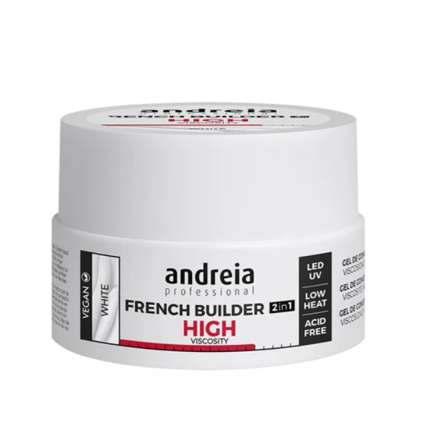 Andreia French Builder gel 2In1 High Viscosity - White 22 grams  by palpasaonline