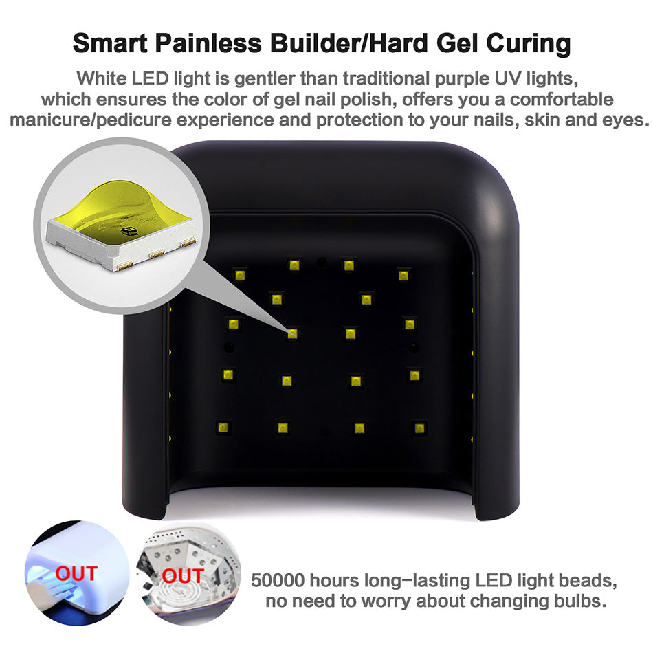 UV/ LED LIGHTS FOR GEL NAIL DRYER SMART PHOTO-THERAPY WITH SMART TIMER MEMORY - PALPASA ONLINE 